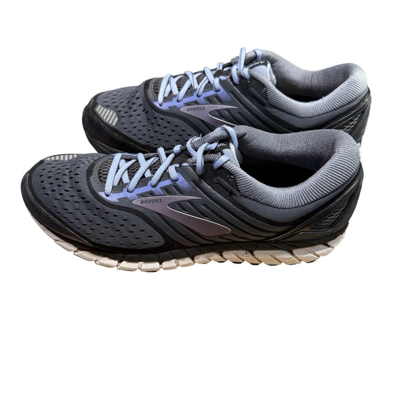 Brooks Shoes - Brooks Shoes Womens Size 12 Black Gray Purple Ariel 18 Running Support Stability